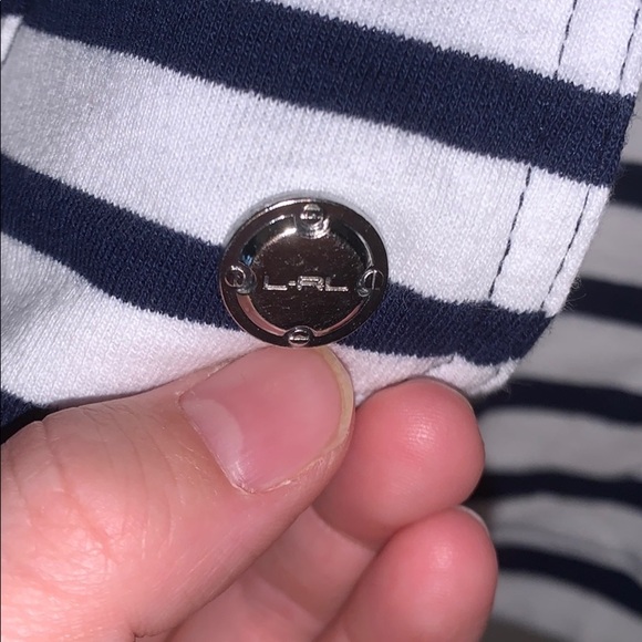 Ralph Lauren Active Navy Stripe Zip Up - Picture 4 of 8